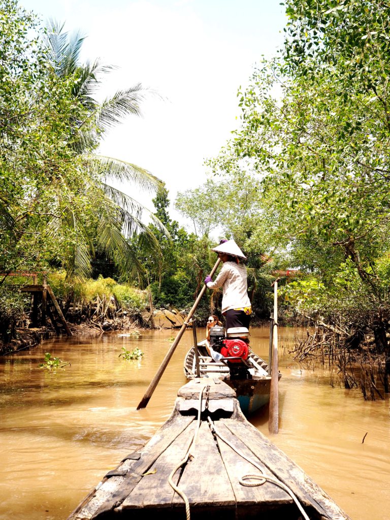 Paddeln auf Mekong River